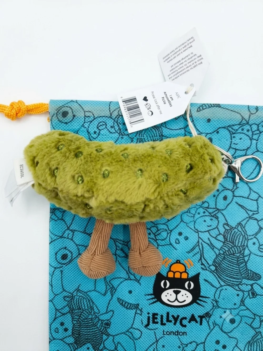 Jellycat Pickle Plush Bag Charm
